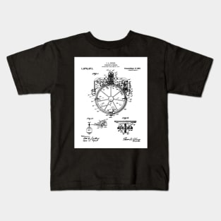 Gyrocompass Patent - Sailor Sailing Boat Lake House Art - White Kids T-Shirt